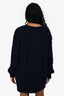 Pre-Loved Chanel™ 2018 Runway Navy Wool/Cashmere Cable Knit 'Anchor' Sweater Dress Size 34