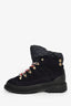 Pre-Loved Chanel™ 2020 Navy Suede Nylon Quilted 'Convertible Spike' Snow Boots Size 36.5