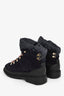 Pre-Loved Chanel™ 2020 Navy Suede Nylon Quilted 'Convertible Spike' Snow Boots Size 36.5