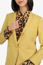 Gucci Yellow Wool Single Breasted Blazer Size 40