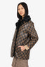 Fendi Black/Brown Teddy Lining Puffer Jacket Size 40