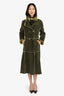 Sylvie Schimmel Green Shearling Coat Size 38