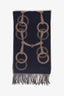 Hermés Navy/Brown Cashmere Any Mors Scarf Mens