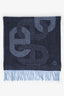 Hermés Blue Cashmere Circuit 24 Faubourg Scarf