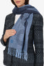 Hermés Blue Cashmere Circuit 24 Faubourg Scarf