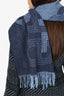 Hermés Blue Cashmere Circuit 24 Faubourg Scarf