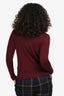 Weekend Max Mara Burgundy Silk/Wool Blend Long Sleeve Turtleneck Sweater Size XS