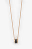 Bvglari 18K Rose Gold/Black 'B.Zero1' Ring Necklace