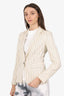 Rag & Bone Cream/Black Pinstripe Single Breasted Blazer Size 2