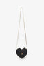 Love Moschino Black Satin Heart Shaped Box Clutch Bag