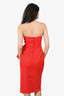 Elliatt Red Strapless Ruffle Detail 'Reception' Dress Size S