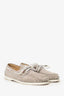 Christian Louboutin Grey Suede Studded Boat Shoes Size 45 Mens