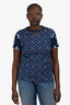 Louis Vuitton Blue Monogram Chain Detail T-Shirt Size M
