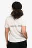 Saint Laurent White Cotton 'Reverse Logo' T-Shirt Size S