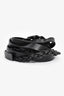 Christian Dior 2020 Black Leather CD Double Braided Buckle Belt Size 80