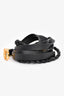 Christian Dior 2020 Black Leather CD Double Braided Buckle Belt Size 80