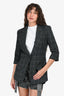 Smythe Grey Wool Checked Single Breasted Blazer Size 4