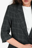 Smythe Grey Wool Checked Single Breasted Blazer Size 4