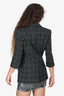 Smythe Grey Wool Checked Single Breasted Blazer Size 4