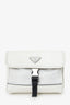 Prada White Re-Nylon/Saffiano Leather Smartphone Crossbody Bag