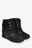 Louis Vuitton Black Leather/Suede Hightop Wedge Sneakers Size 35