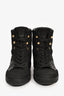 Louis Vuitton Black Leather/Suede Hightop Wedge Sneakers Size 35