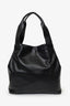 Miu Miu Black Leather Embossed-Logo Tote Bag