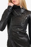 Rick Owens Black Leather Waterfall Jacket Size 4
