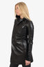 Rick Owens Black Leather Waterfall Jacket Size 4