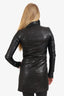Rick Owens Black Leather Waterfall Jacket Size 4