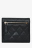 Pre-Loved Chanel™ 2016/17 Black Caviar Leather CC Fold Compact Wallet