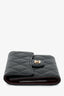 Pre-Loved Chanel™ 2016/17 Black Caviar Leather CC Fold Compact Wallet