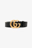 Gucci Black Leather GG Marmont Belt Size 90/36