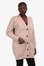 Hermes Pink Cashmere Long Cardigan Size 34