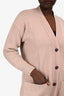 Hermes Pink Cashmere Long Cardigan Size 34