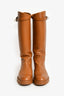 Hermes Brown Leather Kelly Riding Boots Size 37