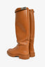 Hermes Brown Leather Kelly Riding Boots Size 37
