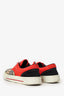 Burberry Red/Nova Check 'Skate' Low Top Shoes Size 45