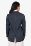 Gucci Navy Blue/Red Trim Printed Single Breasted Blazer Size 44
