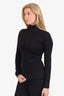 Burberry Black Half Zip Long Sleeve Sweater Black Size M