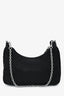 Prada Black Re-Nylon Re-Edition 2005 Crossbody Bag with Chain & Pouch