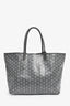 Goyard 2014 Grey Goyardine St. Louis PM Tote with Pouch