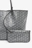 Goyard 2014 Grey Goyardine St. Louis PM Tote with Pouch