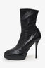Gucci Black Leather Pointed Toe Platform Heels Size 36.5