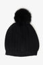 Moncler Black Knit/Faux Fur Bobble Hat