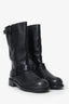 Bottega Veneta Black Leather Biker Boots Size 36