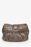 Miu Miu Grey Matelasse Leather Coffer Bag with Strap