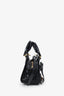 Balenciaga Black Croc Embossed Leather Mini Neo Classic Bag