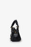 Balenciaga Black Croc Embossed Leather Mini Neo Classic Bag