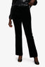 Theory Black Velvet Straight Leg Pants Size 8